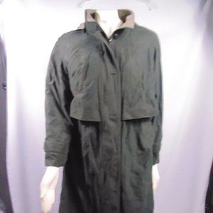 Fleet street trench coat w/hood black sz 10